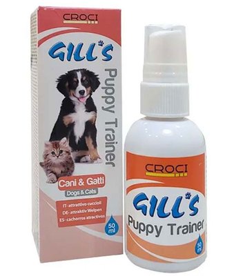 Засіб Croci Gill`s Puppy Trainer для привчання цуценят і кошенят до лотка, туалету, пелюшки, 50 мл (C3010450) 6151 фото