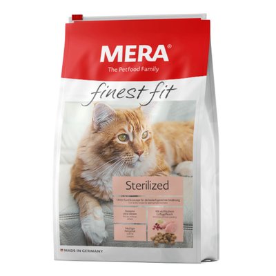 Мера Mera Finest Fit Adult Sterilized Cat сухий корм для стерилізованих кішок і кастрованих котів, 1,5 кг (034084 - 4028) 6460 фото