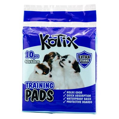 Одноразові гігієнічні пелюшки Kotix Premium 60*40 см для собак і цуценят, 10 пелюшок в упаковці (Kot-1311) 6303 фото