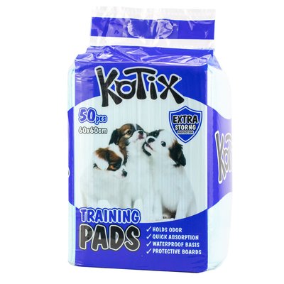 Одноразові гігієнічні пелюшки Kotix Premium 60*60 см для собак і цуценят, 50 пелюшок в упаковці (Kot-1342) 6306 фото