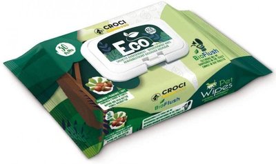 Croci Eco Almond/Shea Butter серветки гігієнічні з мигдалем та олією Ши для котів і собак, 30 серветок (C6052935) 6060 фото