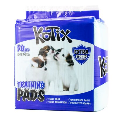 Одноразові гігієнічні пелюшки Kotix Premium 60*90 см для собак і цуценят, 50 пелюшок в упаковці (Kot-1366) 6308 фото
