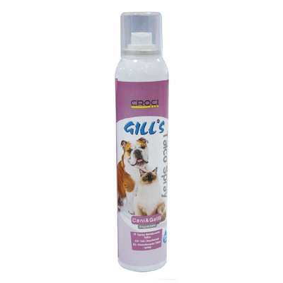 Дезодорант-спрей Гілс Croci Gill's з тальком, для ароматизації шерсті котів і собак, 250 мл (C3052408) 6047 фото