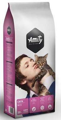 Аміті Amity Cat Eco Mix сухий корм з м'ясним міксом для дорослих котів усіх порід, 20 кг (129 ECO MIX 20 KG) 6348 фото