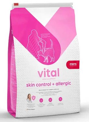 Мера Mera MVH Cat Skin Control + Allergic сухий корм для дорослих котів у разі дерматозу та випадіння шерсті, 3 кг (740497 - 4320) 6436 фото