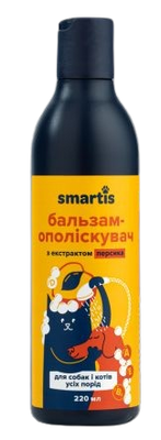 Смартіс Smartis бальзам-ополіскувач з екстрактом персика для собак і котів усіх порід, 220 мл (5004) 6589 фото