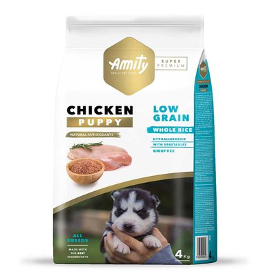 Аміті Amity Super Premium Puppy Chicken сухий корм із куркою для цуценят усіх порід, 4 кг (610 PUP 4 KG) 6334 фото