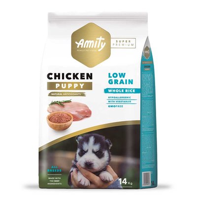 Аміті Amity Super Premium Puppy Chicken сухий корм із куркою для цуценят усіх порід, 14 кг (627 PUP 14 KG) 6335 фото