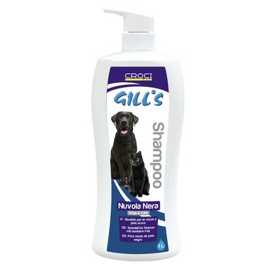 Шампунь Croci Gill's для чорної шерсті собак і котів, універсальний, стимулюючий забарвлення, 1 л (C3052130) 5977 фото