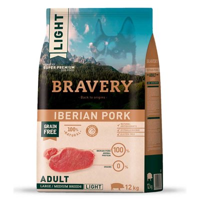 Бравері Bravery Iberian Pork Large/Medium сухий корм з іберійською свининою для середніх і великих собак, 12 кг (2260) 6541 фото