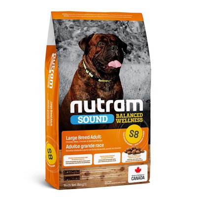 Нутрам S8 Nutram Sound BW Large Breed Adult Dog сухий корм з куркою для дорослих собак великих порід, 20 кг (S8_(20kg) 6386 фото