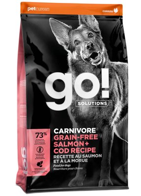 Гоу! Gо! Solutions Carnivore: Grain Free Salmon + Cod сухой корм с лососем и треской для собак, 10 кг (FG00038) 6095 фото