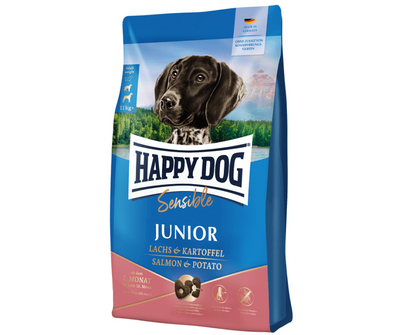 Happy Dog Sensible Junior Salmon & Potato лосось і картопля, сухий корм для цуценят від 7 до 18 місяців, 1 кг (61006) 6857 фото