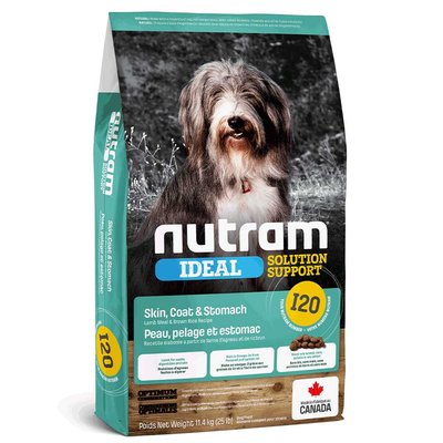 Нутрам I20 Nutram Ideal SS Skin, Coat & Stomach сухий корм для собак із чутливим травленням, 11,4 кг (I20_(11.4kg) 6396 фото