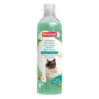 Шампунь Beaphar Shampoo for Cats Macadamia & Aloe Vera з Макадамією та Алое Вера для котів із чутливою шкірою, 250 мл (19963) 7337 фото