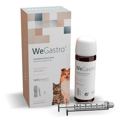 ВіГастро WeGastro Wepharm оральна емульсія для підтримки нормальної функції шлунка у собак та котів, флакон 60 мл + шприц-дозатор 15501 фото