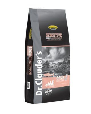 Dr. Clauder's Dog Sensitive Junior Salmon & Rice лосось і рис, сухий корм для цуценят з 2-х місяців, 12,5 кг 7931 фото