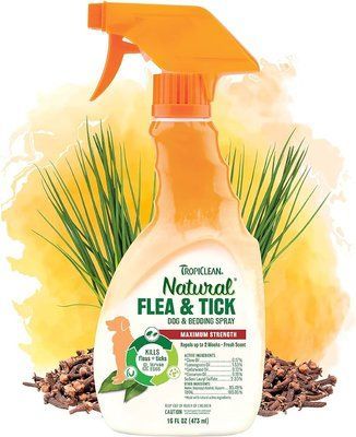 Спрей Максимальная Сила TropiClean Maximum Strength Natural Flea & Tick от блох и клещей для собак, 473 мл (160026) 7189 фото