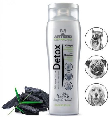 Шампунь Artero Detox з активованим вугіллям для собак і котів усіх порід, 250 мл (H712) 6663 фото