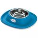 Georplast Soft Touch миска металлическая 600 мл, с мягким ковриком 28*28*5 см для собак, цвет в ассортименте (20053) 6611 фото 1