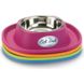Georplast Soft Touch миска металева 600 мл, з м'яким килимком 28*28*5 см для собак, колір в асортименті (20053) 6611 фото 3