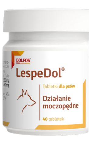Леспедол Долфос Lespedol Dolfos вітамінна добавка для правильного функціонування сечовивідних шляхів у собак, 40 пігулок 595 фото