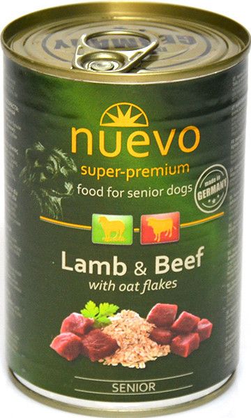 Нуево 400 гр Nuevo Dog Senior Lamb & Beef вологий корм з ягням, яловичиною для літніх собак (95016) 3947 фото