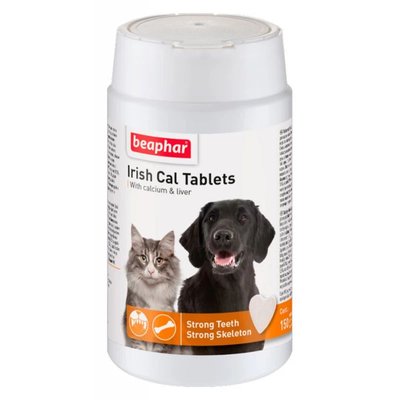 Айріш Каль Beaphar Irish Cal вітамінно-мінеральна харчова добавка для собак і котів, 150 таблеток (13276) 7348 фото