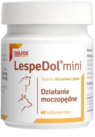 Леспедол Мини Долфос Lespedol mini Dolfos витаминная добавка при лечении мочевыводящих путей кошек и мелких собак, 60 мини таблеток 607 фото