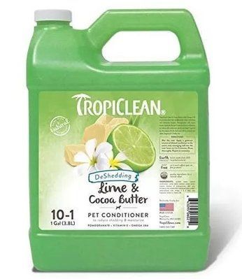 Кондиционер Лайм и Масло Какао Tropiclean Lime & Cocoa Butter увлажняющий для ускорения линьки у собак и кошек, 3,8 л, концентрат 1:10 (060210) 7191 фото