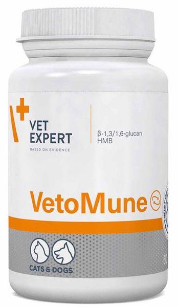 Ветомун Vetomune Vetexpert харчова добавка для підтримки імунітету у собак і кішок, 60 таблеток 672 фото