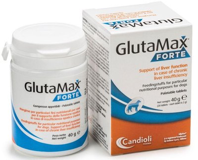 Глутамакс Форте Кандіолі Glutamax Forte Candioli для підтримки функцій печінки у собак, 20 таблеток 3749 фото