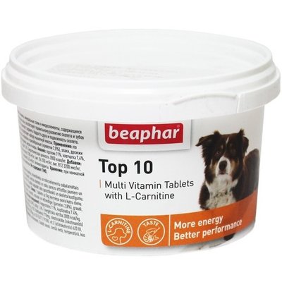 Топ 10 Бефар Top 10 Dog універсальний комплекс вітамінів, мінералів та мікроелементів для собак, 180 таблеток 248 фото