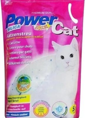 Силікагелевий наповнювач Power Cat Silica Energy Crystals з білими кристалами для котячих туалетів, 5 л (03055) 7408 фото