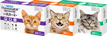 Суперіум Панацея таблетки від глистів, бліх і кліщів для котів