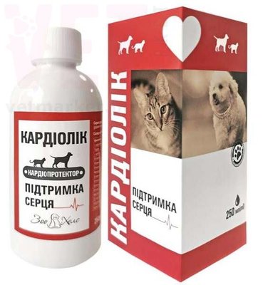 Кардиолик смесь кормовых добавок, жидкий премикс для питания сердечной мышцы собак и кошек, 250 мл 7118 фото