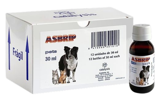 Асбріп Catalysis Asbrip вітамінний сироп у разі кашлю, ларингіту, афонії, фарингіту в собак і котів, 30 мл (2306202303) 6716 фото