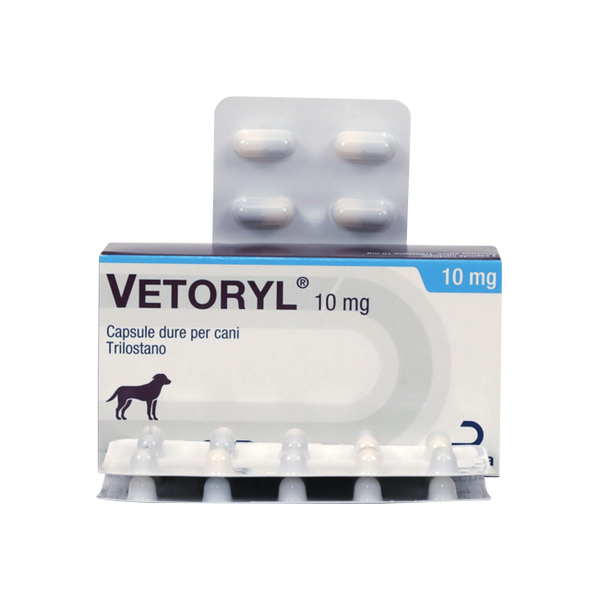 Веторил 10 мг Vetoril (трилостан) препарат для лечения синдрома Кушинга у собак, 30 капсул 1600 фото