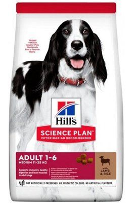 Хилс Hill's SP Canine Adult Medium Breed Lamb корм с ягнёнком для собак весом 11- 25 кг от 1 до 6 лет, 2,5 кг (604276) 7613 фото