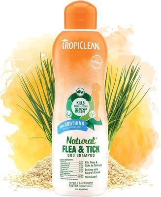Шампунь TropiClean Natural Flea & Tick успокаивающий от блох и клещей для собак и щенков с 12 недель, 592 мл (202542) 7193 фото