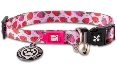 Ошейник Клубничная Мечта Max & Molly Smart ID Matrix Strawberry Dream/XS с QR-кодом для собак, обхват шеи 22 - 35 см (221081) 5839 фото