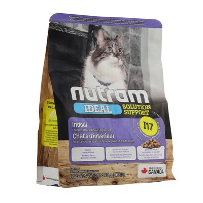 Нутрам I17 Nutram Ideal SS Indoor Cat сухий корм холістик з куркою для котів, які живуть у приміщенні, 340 гр (I17_(340g) 6409 фото