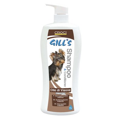 Шампунь-кондиціонер Гілс Gill`s Olio di Visione з норковою олією для блискучої шерсті собак, 1 л (C3052128) 5952 фото