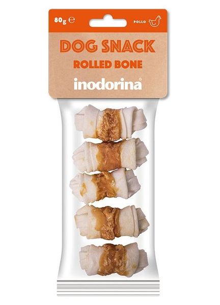 Inodorina Dog Snack Rolled Bone Pollo лакомство для собак, куриное филе на кости, 80 гр (5200240005) 5737 фото