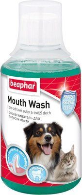 Beaphar Mouth Wash зубная вода для профилактики образования зубного камня у собак и кошек с 6 месяцев, 250 мл, концентрат (13221) 7298 фото
