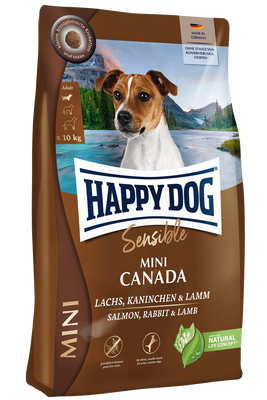 Happy Dog Sensible Mini Canada беззерновий сухий корм з лососем, кроликом, ягням для собак малих порід, 4 кг (61239) 6871 фото