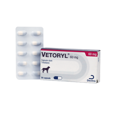 Веторил 60 мг Vetoril (трілостан) препарат для лікування синдрому Кушинга у собак, 30 капсул 1601 фото