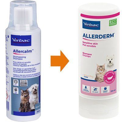 Шампунь Virbac Allerderm Sensitive Skin гипоаллергенный для чувствительной и сухой кожи собак и кошек, 250 мл (003061) 7780 фото