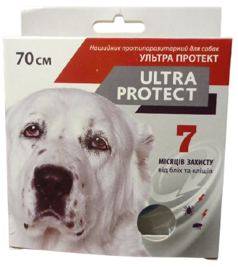 Нашийник Ультра Протект 70 см Ultra Protect від бліх і кліщів на 7 місяців для великих порід собак 1162 фото