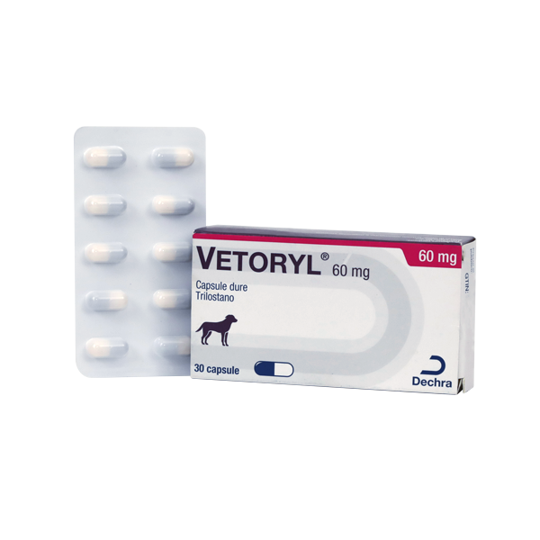 Веторил 60 мг Vetoril (трілостан) препарат для лікування синдрому Кушинга у собак, 30 капсул 1601 фото